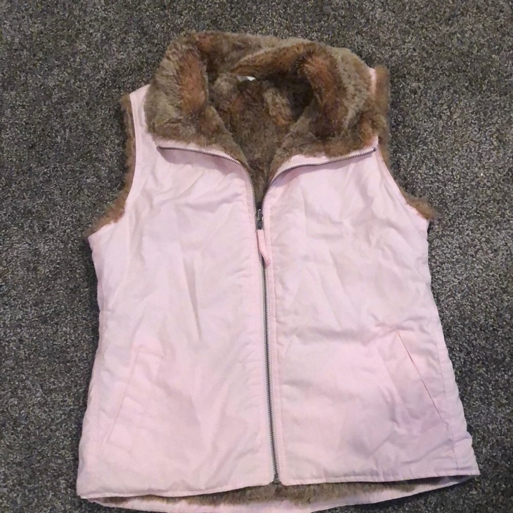 Faux fur reversible vest